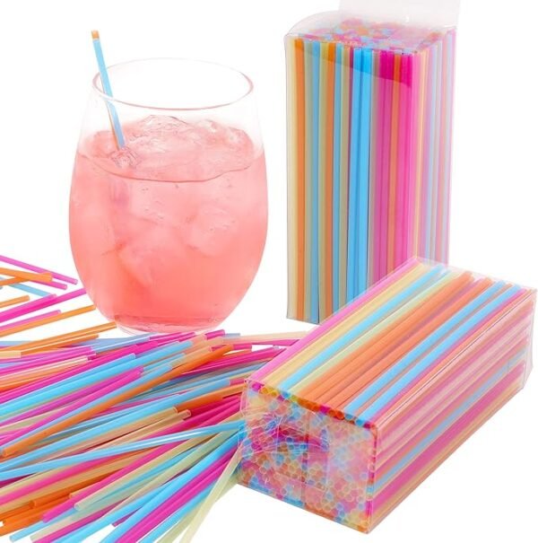Bulk Colorful Neon Drink Stirrers (500-Pack)