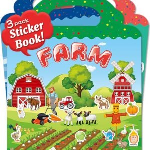 Reusable Sticker Books (3 Sets) for Toddlers