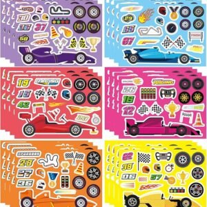 Make Your Own Race Car Stickers (24 Sheets)