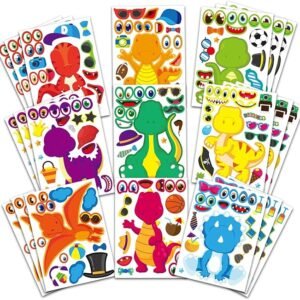 Dinosaur Make-Your-Own Sticker Sheets (27 Sheets)
