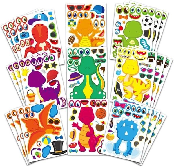 Dinosaur Make-Your-Own Sticker Sheets (27 Sheets)