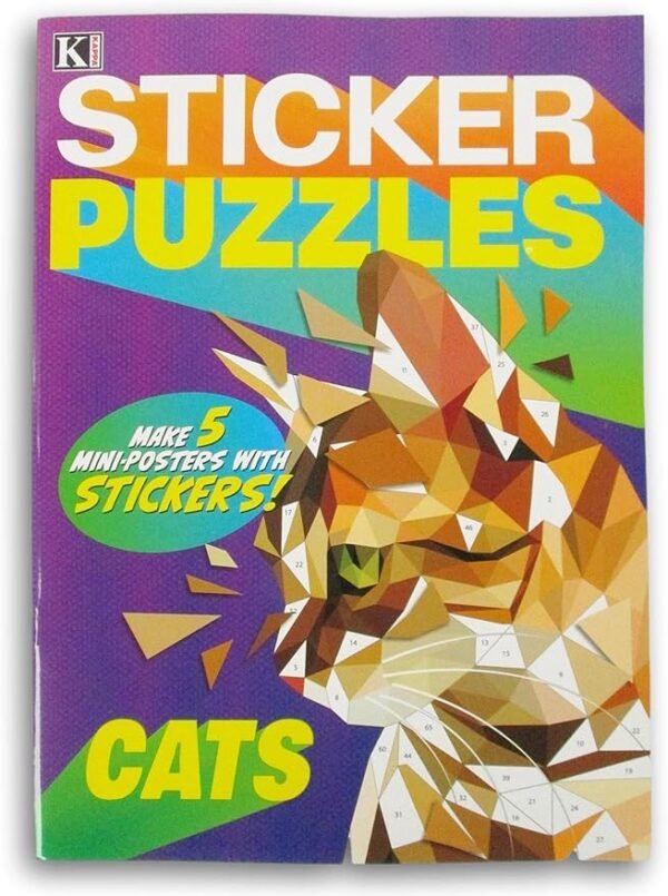 Sticker Puzzle Poster Book - Cats