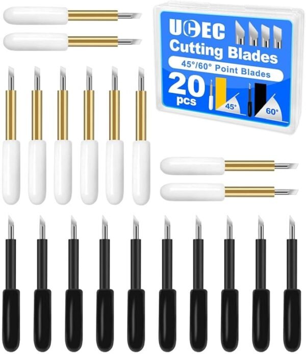 Fine Point & Deep Point Cutter Replacement Blades for Crafting Machines