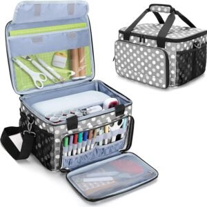 Carrying Case for Crafting Machine & Supplies (Polka Dots)