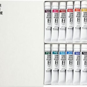 Opaque Watercolor Gouache Paint Set (18 Assorted 25ml Tubes)