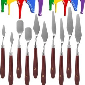10-Piece Stainless Steel Palette Knife Set for Painting