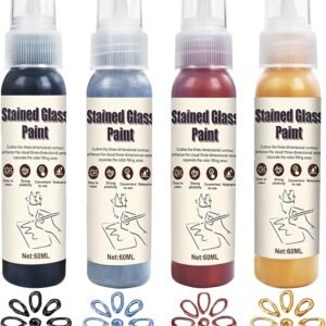 Waterproof Stain Glass Painting Kit (4 x 60ml)