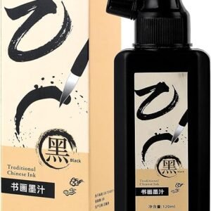 Calligraphy & Sumi Liquid Ink for Brush Art (120ml Black)