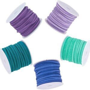 3mm Flat Faux Suede Leather Lace for DIY Crafts (5 Colors)