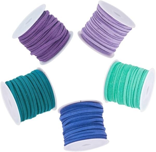3mm Flat Faux Suede Leather Lace for DIY Crafts (5 Colors)