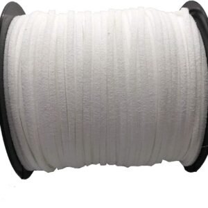 2.6mm White Faux Suede Cord for Jewelry & Crafts