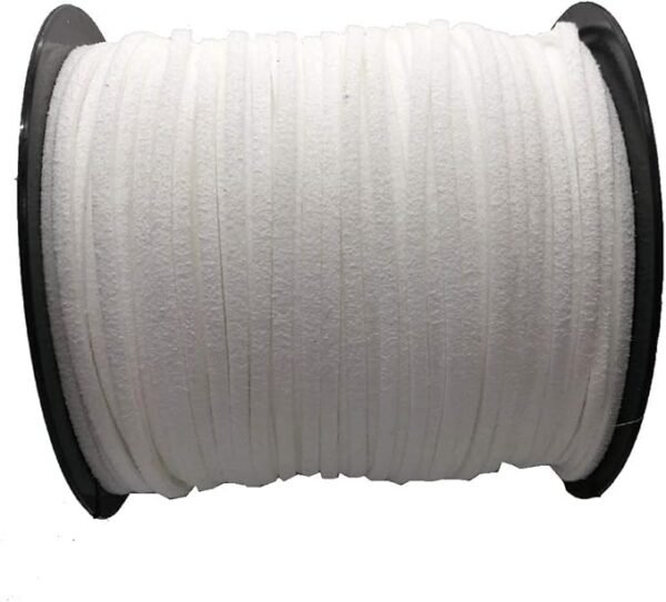 2.6mm White Faux Suede Cord for Jewelry & Crafts