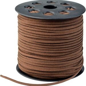 3mm x 100 Yards Coffee Suede Cord for DIY Crafts