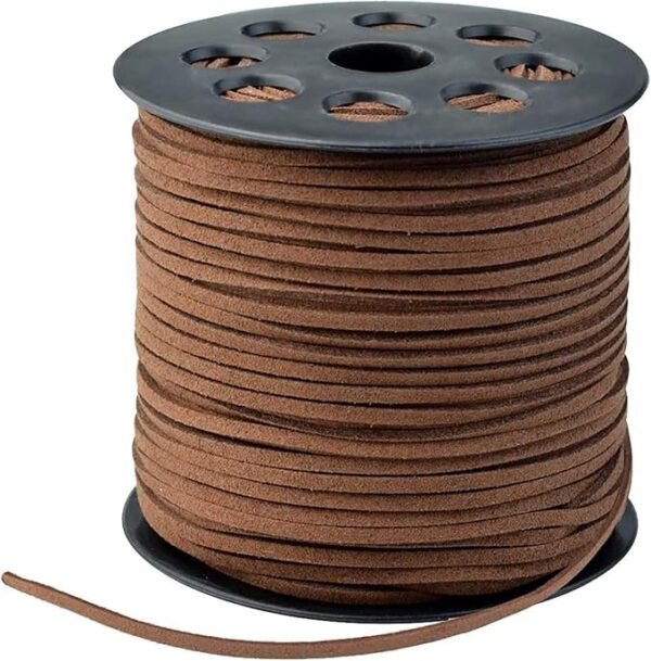 3mm x 100 Yards Coffee Suede Cord for DIY Crafts