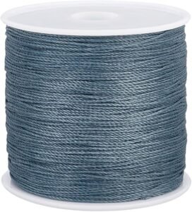116yd 0.5mm Gray Blue Waxed Cotton Cord – Bracelet & Jewelry Making
