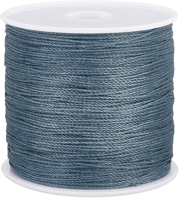 116yd 0.5mm Gray Blue Waxed Cotton Cord – Bracelet & Jewelry Making