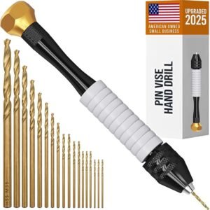 Hand Drill with Micro Bits (0.8-2.5mm) – Manual Rotary Craft Drill for Jewelry & More