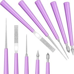 10PCS Diamond Tipped Bead Reamer – Hole Enlarger Tool for Glass, Plastic, Metal & Wood Beads