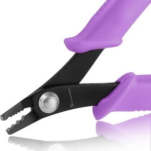 Bead Crimping Pliers – Mini Bent 3-Hole Crimper for 2-3mm Beads & Tubes, DIY Jewelry Craft