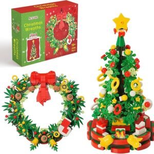 Christmas Tree & Wreath Building Set – 2-in-1 Holiday Decoration Kit for Adults & Kids