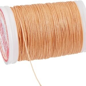 131‑Yard 0.5 mm Burly Wood Waxed Cotton Cord for Jewelry DIY