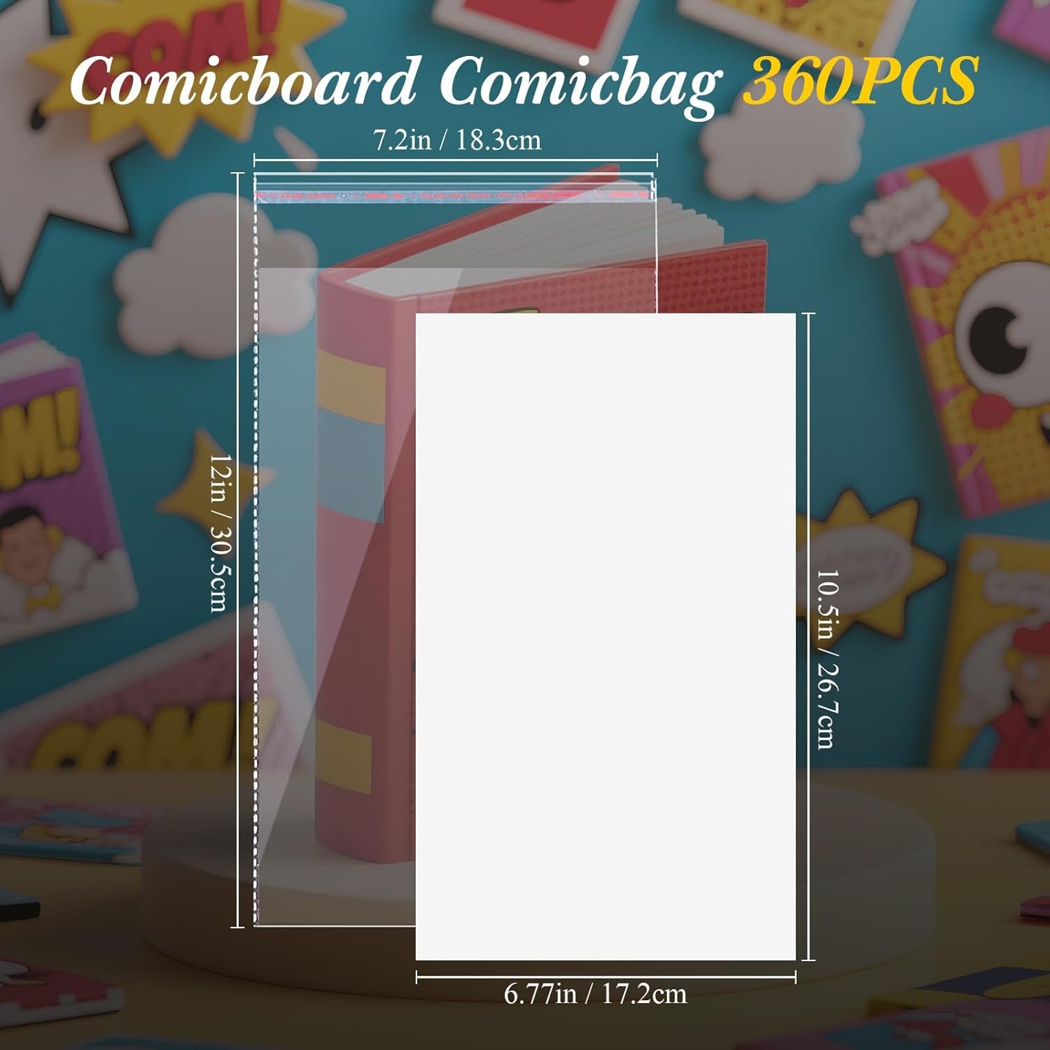 720 Clear Comic Book Sleeves with Boards for Safe Storage - Image 2