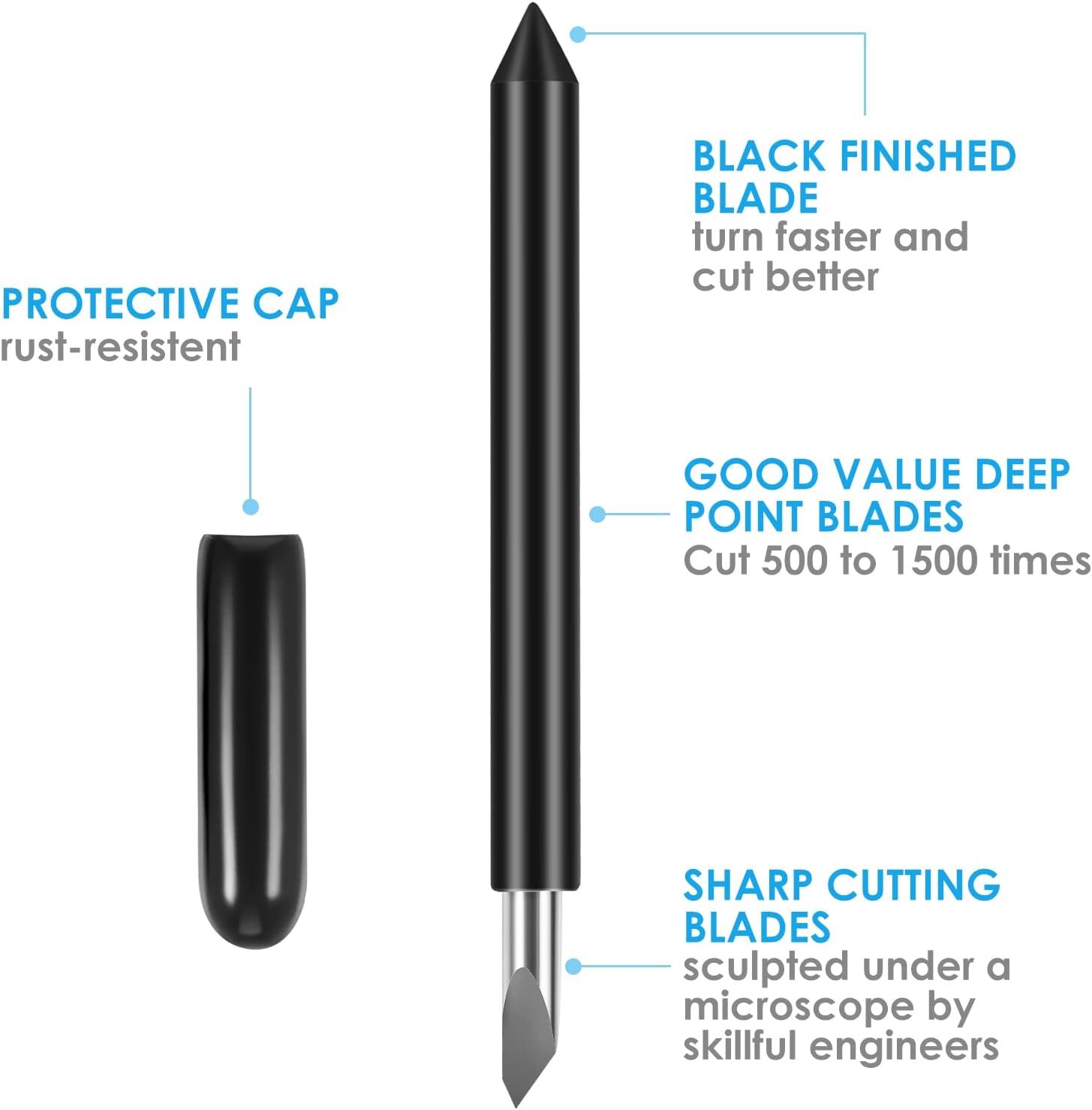 10 Deep Point Replacement Blades for Cricut Maker/Explore Machines - Image 2