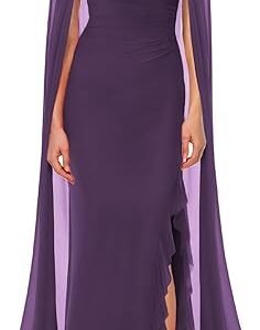 Women’s Mock Neck Ruffle Bodycon Maxi Evening Dress