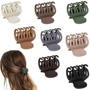 Small Matte Hair Clips 8PCS Double Row Women