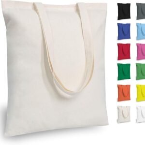 192 Pack Cotton Tote Bags Reusable DIY Craft
