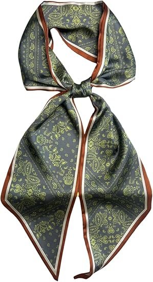 Silky Long Hair Scarf Neck Bag Women Satin