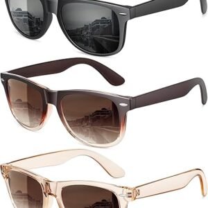 Unisex Polarized Sunglasses UV400 Retro Driving 3-Pack