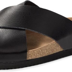 Men’s Crossover Slide Sandals Comfortable Memory Foam Summer Shoes