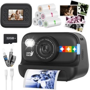 Kids Color Instant Print Camera 48MP 1080P