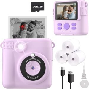 Kids Instant Print Camera 1080P Portable Toy