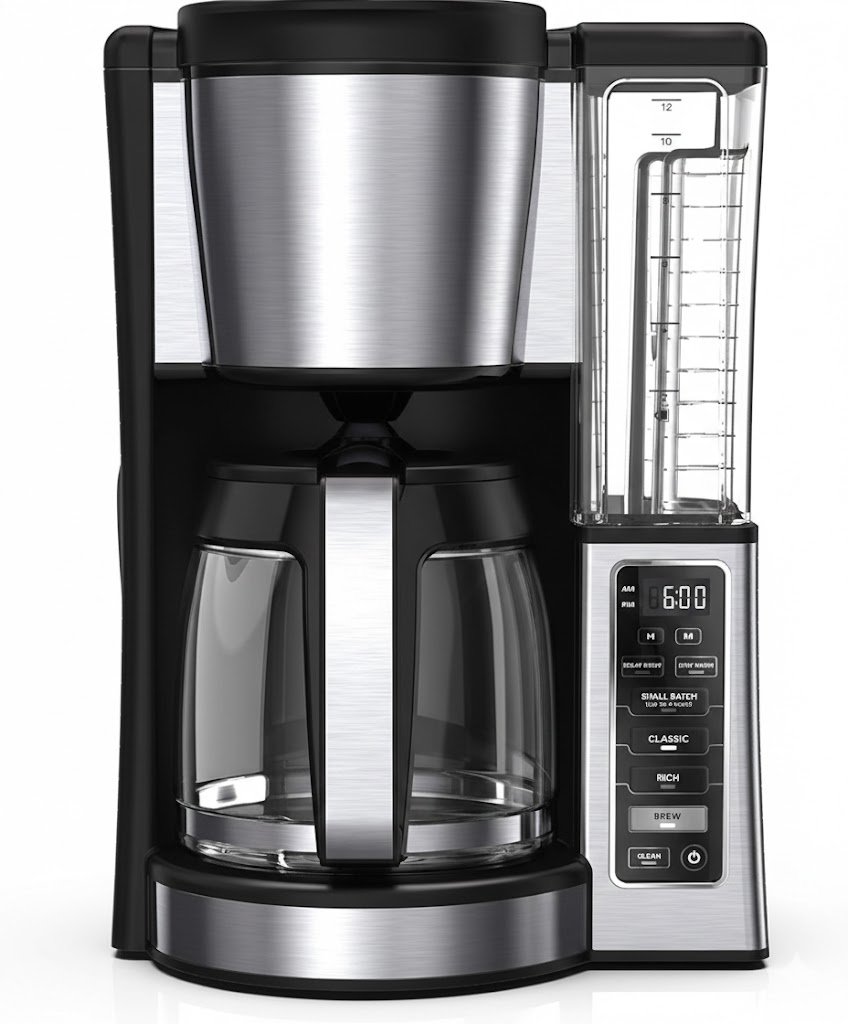 12-Cup Programmable Coffee Maker 2 Brew Styles Adjustable Warm Plate