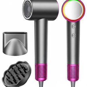 Professional High-Speed Ionic Hair Dryer 160000RPM Low Noise Magnetic Diffuser