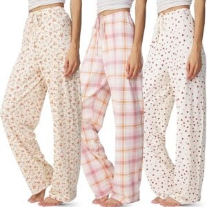 Women’s Plus Size Pajama Lounge Pants 3-Pack
