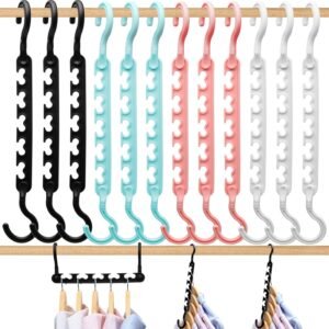 12-Pack Closet Organizers Sturdy Clothes Hangers Space-Saving Storage for Home