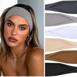 Headbands for Women – Non-Slip Thick Stretchy Hair Bands for Yoga, Workout & Everyday Use