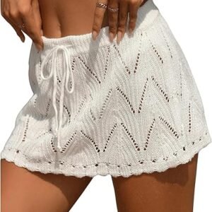 Women’s Crochet Mini Beach Skirt Swim Bikini Coverup