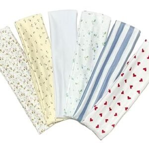 Fashion Women’s Headbands – Non-Slip Elastic Floral & Stripe Hairbands (6-Pack)