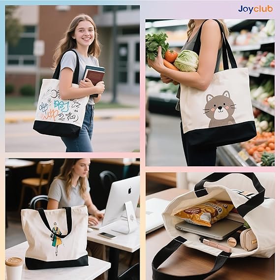 Large Canvas Tote Bags Bulk Sublimation Blank Reusable - Image 4