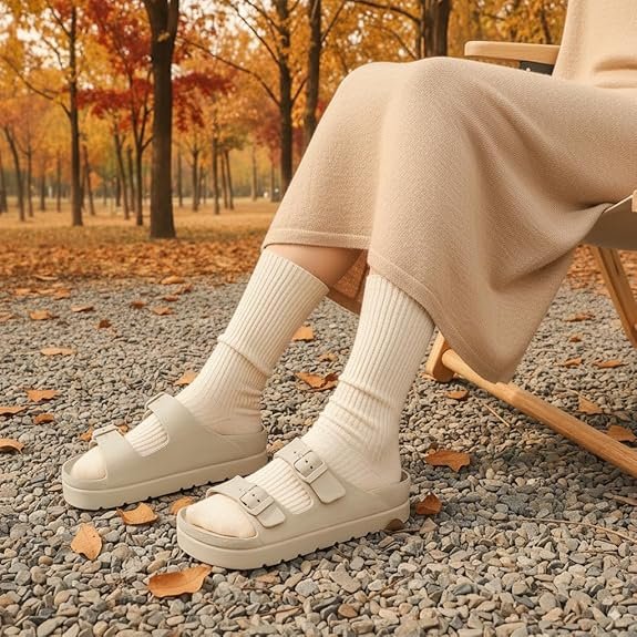 Womens Platform Sandals Arch Support Chunky Summer Slides - Image 2