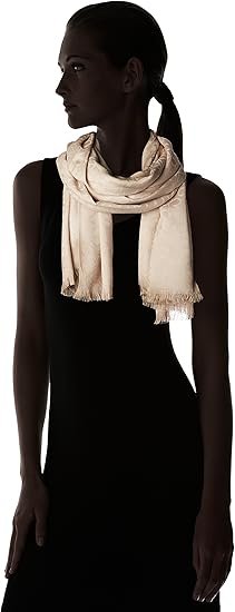 Lightweight Pashmina Scarf Tonal Pattern Shawl Women - Image 2