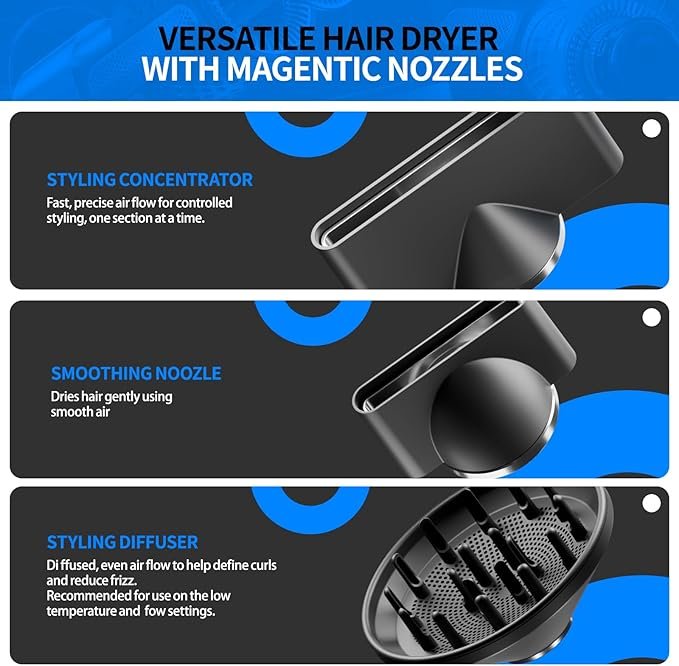 Ionic Hair Dryer with Diffuser for Women - Image 2