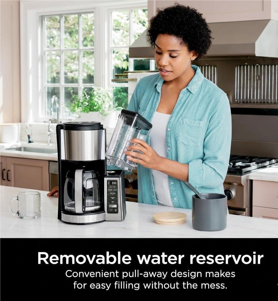 12-Cup Programmable Coffee Maker 2 Brew Styles Adjustable Warm Plate - Image 4