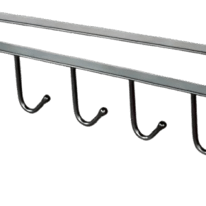 Versatile Under-Shelf Space-Saving Metal Rack with Six Hanging Hooks for Home Storage