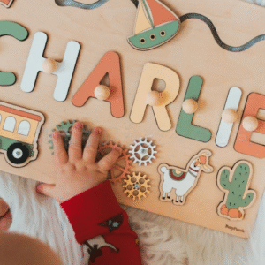 Montessori Personalized Wooden Name Learning Puzzle