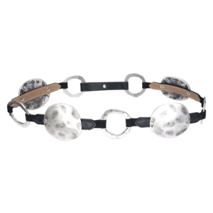 Silver Phantom Chain Detail Statement Belt